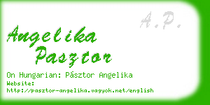 angelika pasztor business card
